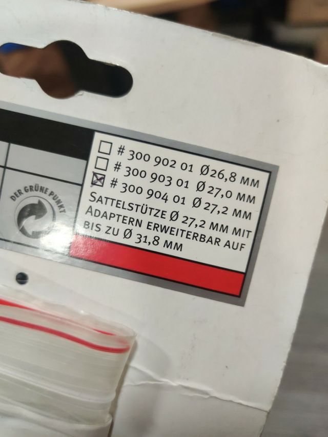 Tija con suspensión