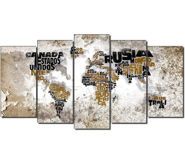 Cuadro Mapa del mundo.