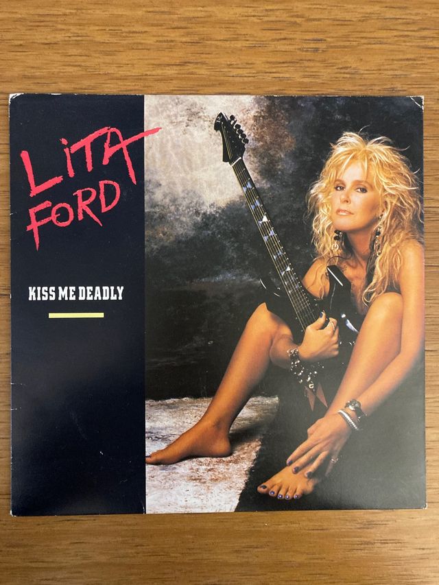Lita Ford Kiss Me Deadly Single Póster