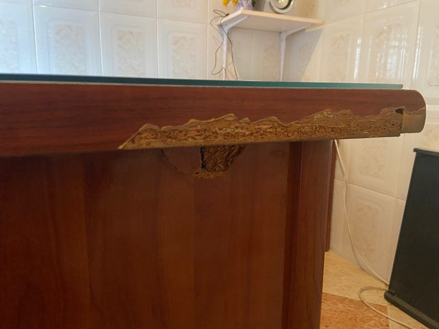 Mesa de despacho con cristal