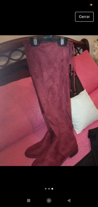 Botas rojas altas, número 39 de segunda mano por 15 EUR en Las Gabias en  WALLAPOP