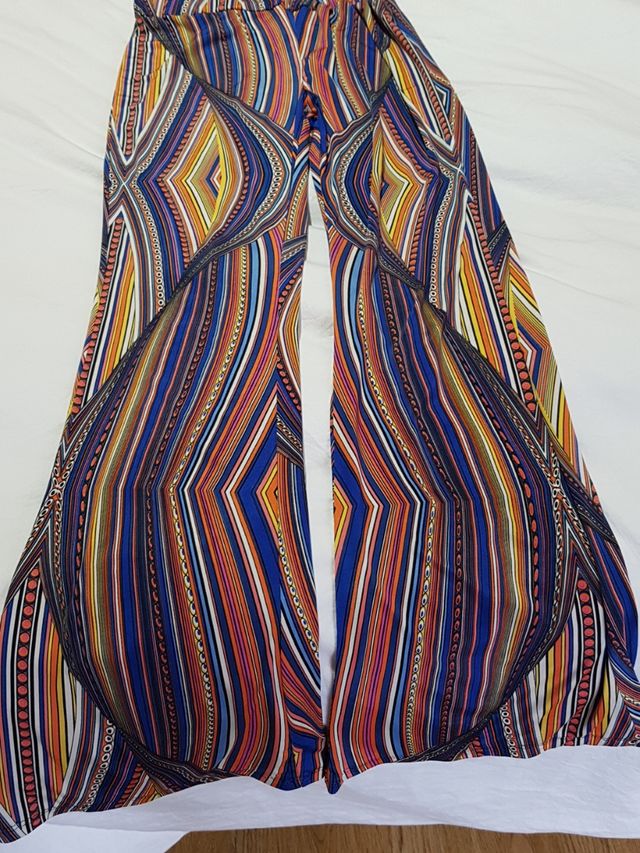 Pantalón malla, pata ancha