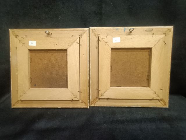 Pinturas a óleo miniatura 2pcs