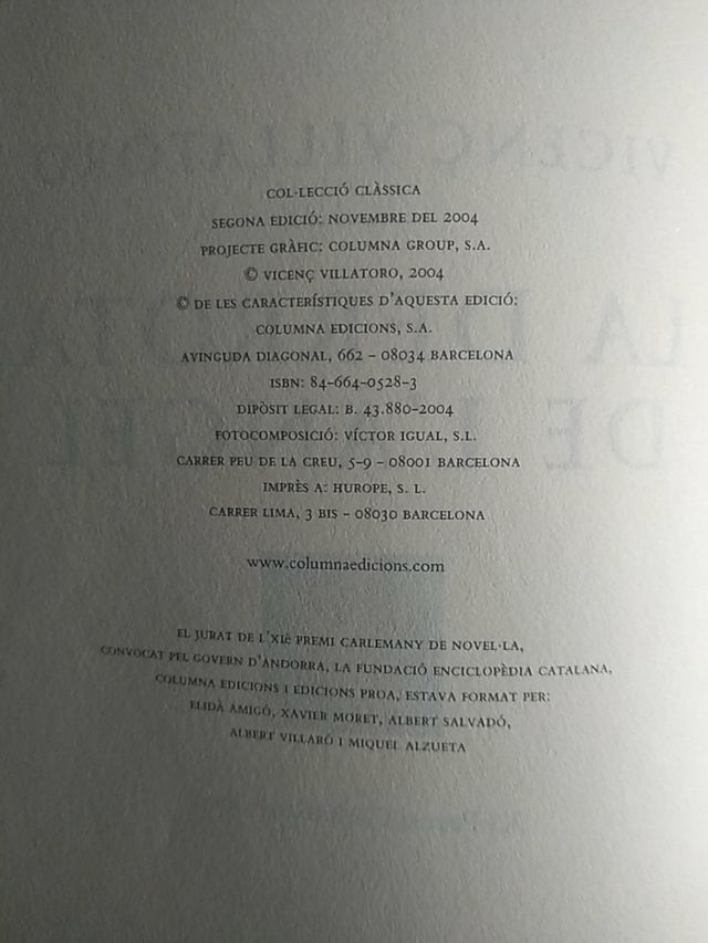 La derrota de l'àngel. Vicenç Villatoro