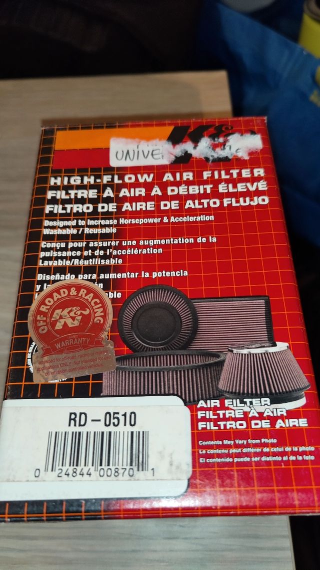 filtro aire universal K&N