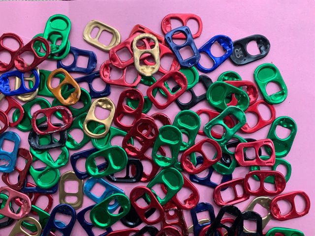 Lote de 200 anillas de lata-distintos colores