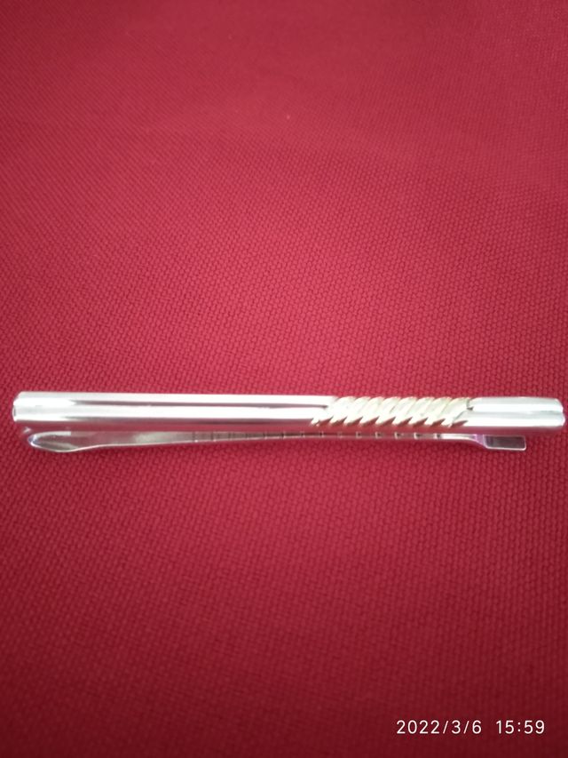 Alfiler corbatero plata de ley y oro