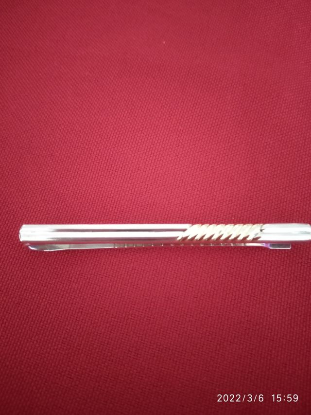 Alfiler corbatero plata de ley y oro