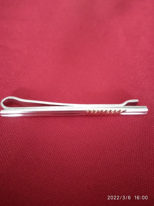 Alfiler corbatero plata de ley y oro