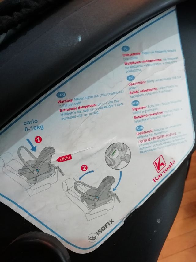 2 sillas de coche para bebé Karwala