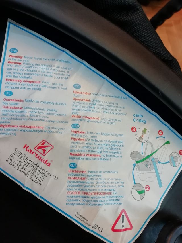 2 sillas de coche para bebé Karwala