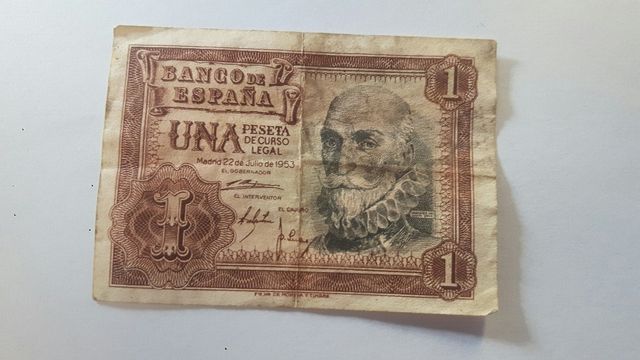 billete 1 peseta 1953