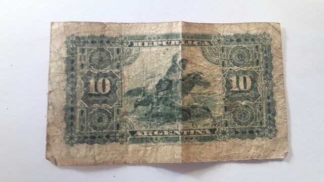 billete 10 centavos argentino 