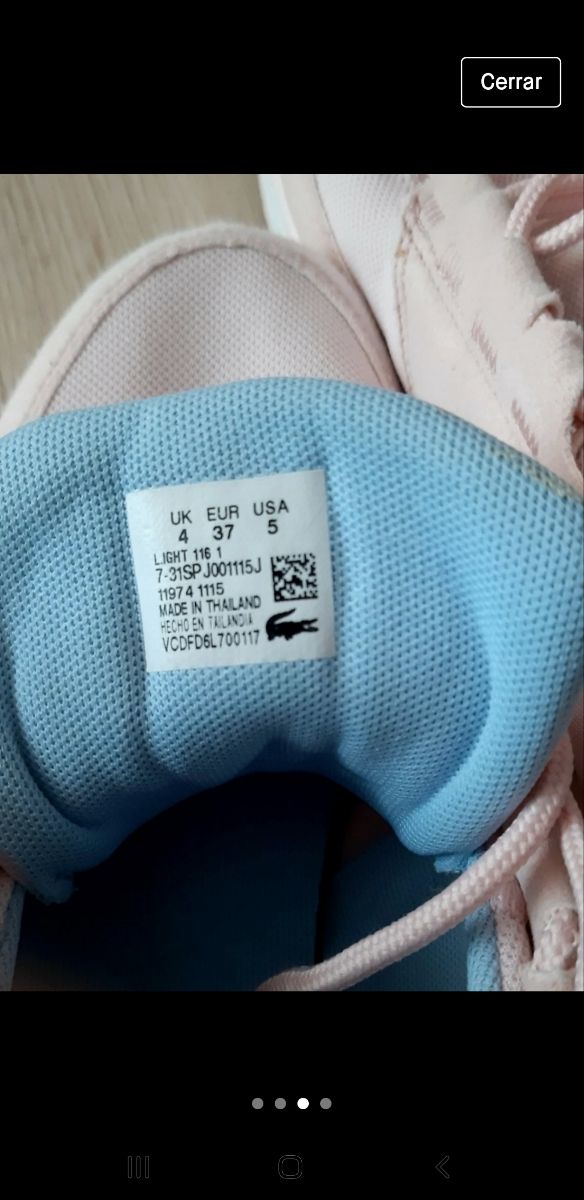 Zapatillas Lacoste mujer.