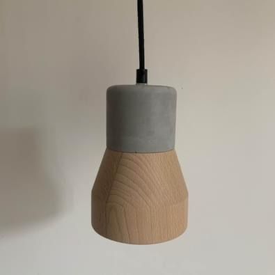 Specimen cement wood lamp