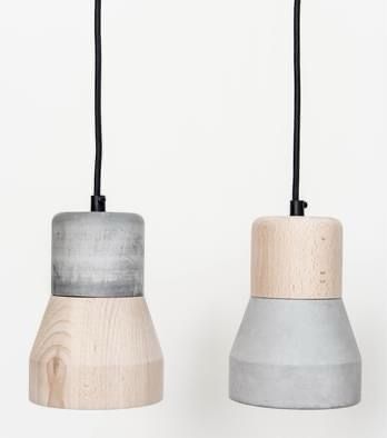 Specimen cement wood lamp