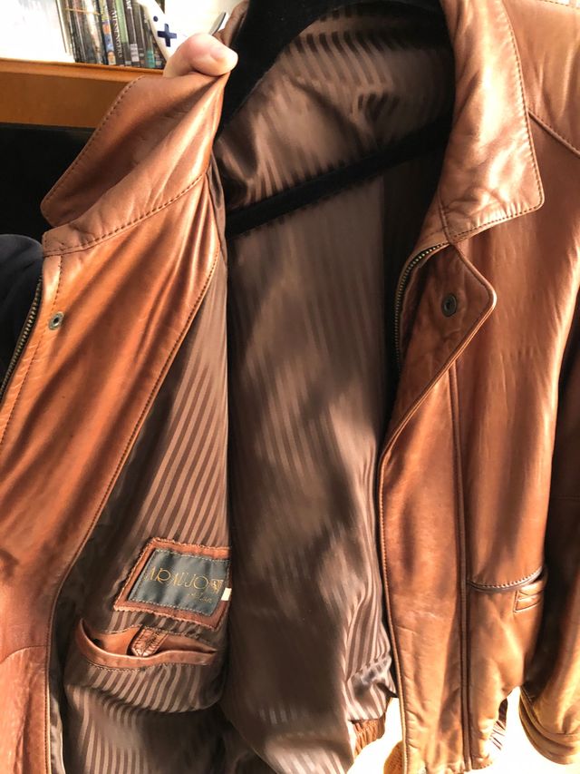 Cazadora piel auténtica talla 52