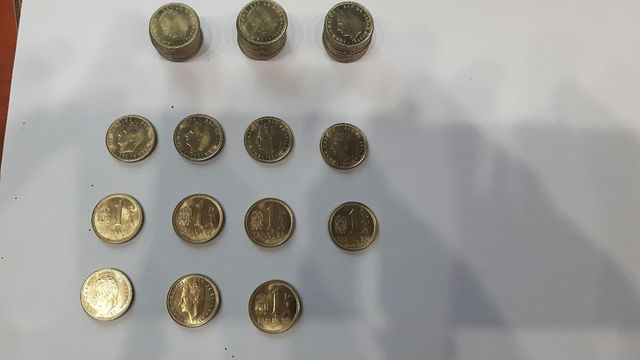 lote 41 monedas de 1 peseta mundial