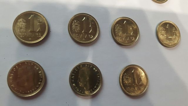 lote 41 monedas de 1 peseta mundial