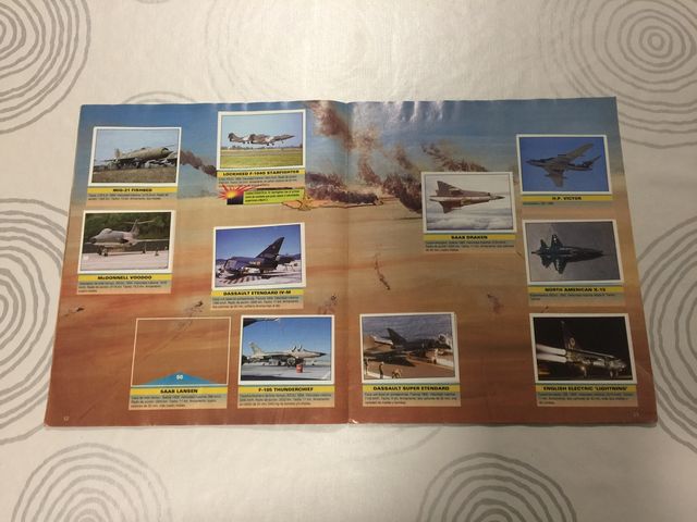 Aviones de Combate - Album Cromos Panini años 90
