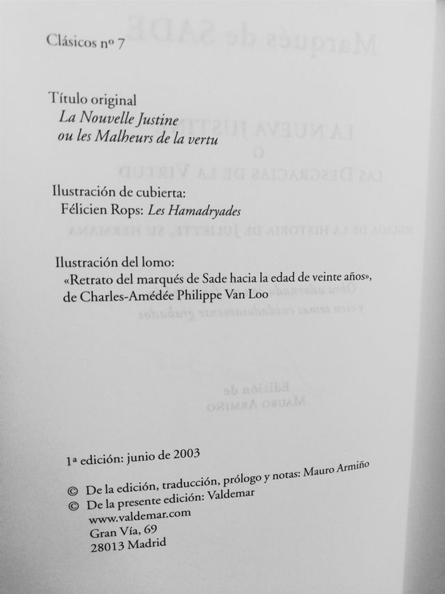 La nueva Justine o las desgracias de la virtud