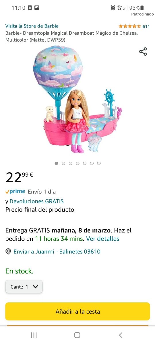 Muñeca Chelsea en su viaje magico