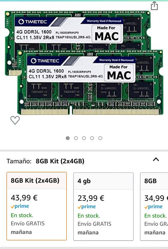 Memoria RAM para MAC 8gb