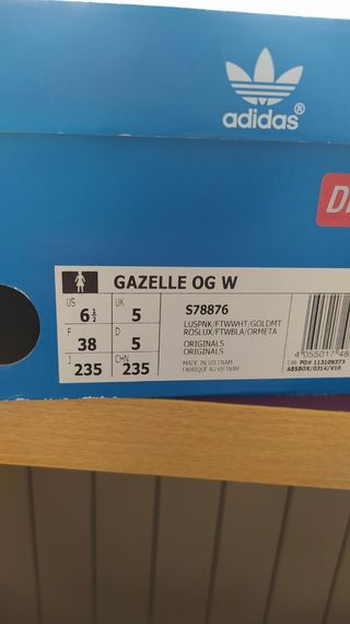 Adidas gazelle rosa palo de segunda mano por 20 EUR en Alcorcón en WALLAPOP