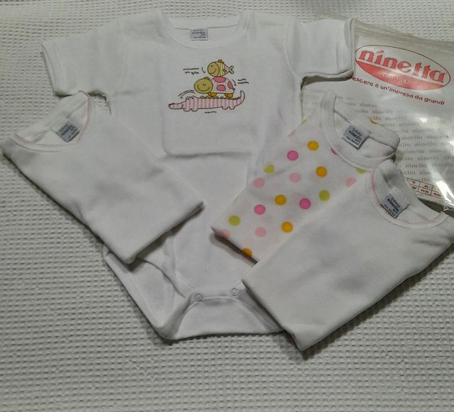 Ninetta 4 body mezza manica cotone estivo 6 mesi
