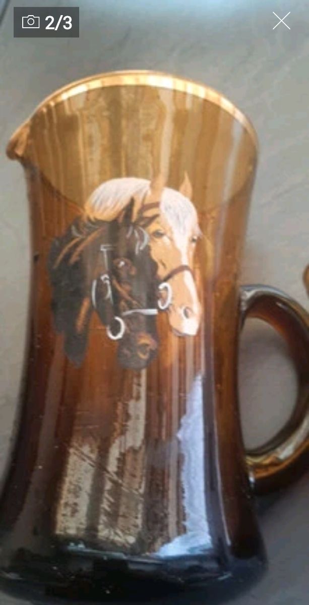 jarra y vaso vintage