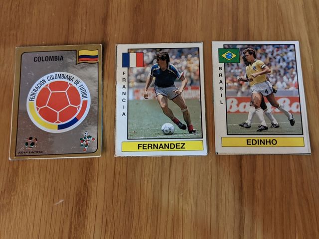 Cromos Mundial Italia 1990.