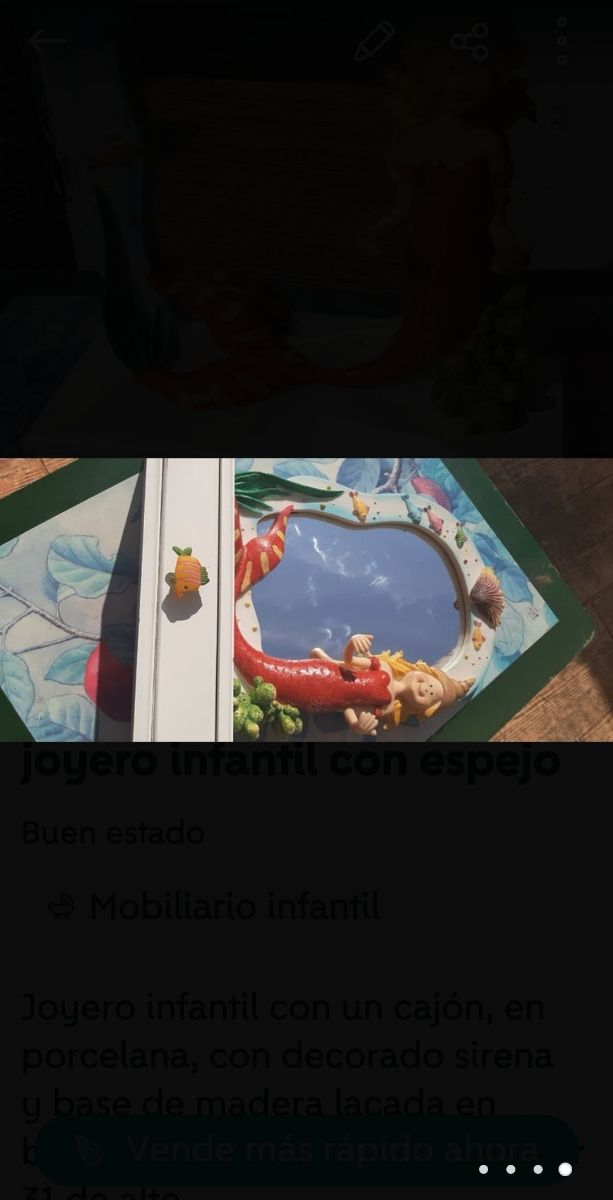 joyero espejo sirenita