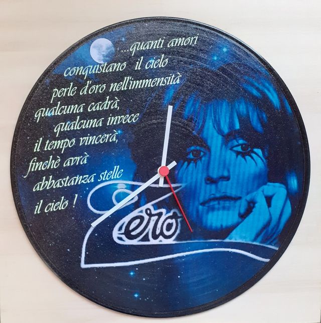 Orologio su vinile 33 giri omaggio a Renato Zero
