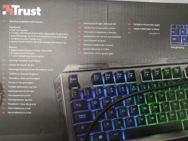 Conjunto de teclado y ratón gaming Trust