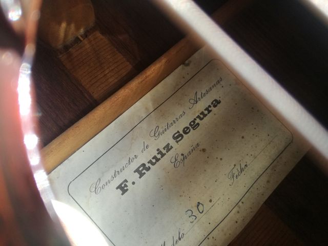 Guitarra palosanto luthier F.Ruiz Segura