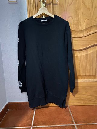 Sudadera Negra Oversize On Fire | Cuidado con el Perro