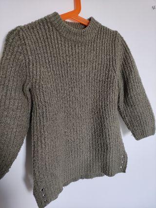 JERSEY CON LANA Y ALPACA - VERDE | ZARA España