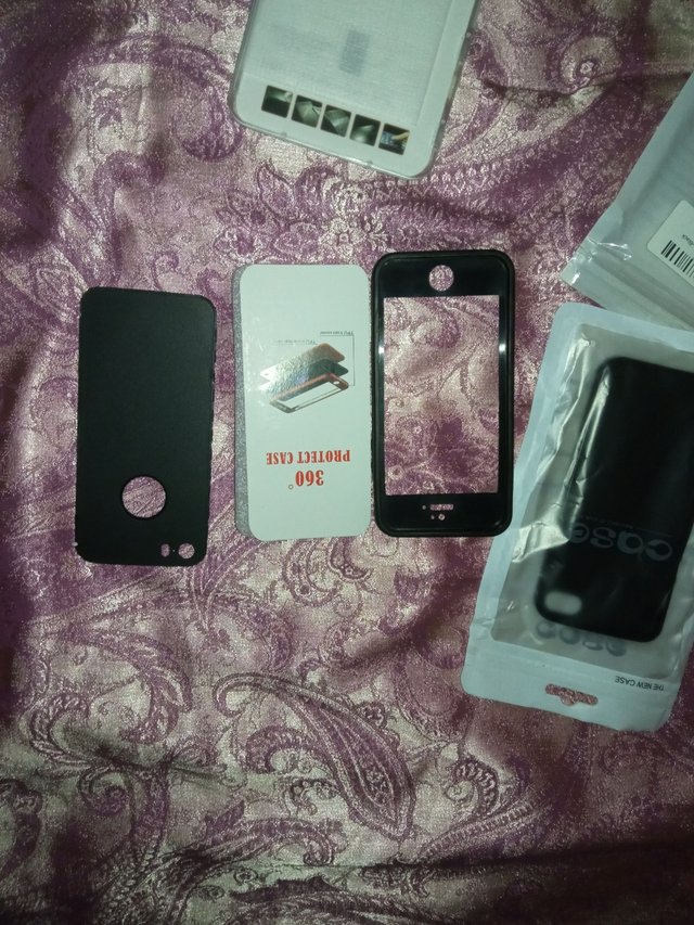 2 fundas+protector Iphone