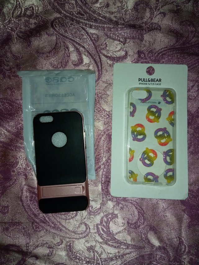 2 fundas+protector Iphone