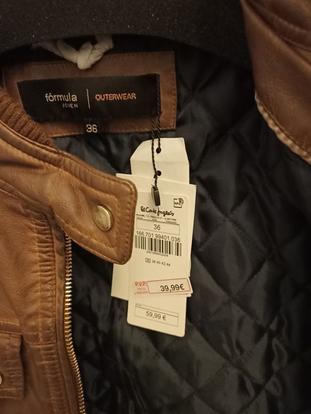 chaqueta polipiel Nueva fórmula joven talla 36
