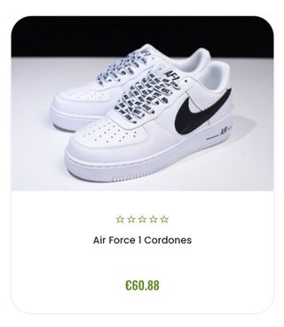 Zapatillas air force 1 cordones T37.5 de segunda mano por 12 EUR en Madrid  en WALLAPOP