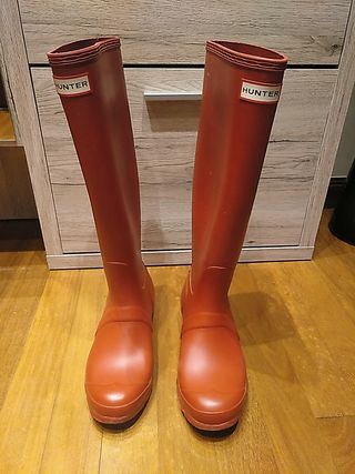 Botas Hunter Opiniones - Botas De Agua Cortas Hunter Original Gloss Mujer  Rojas