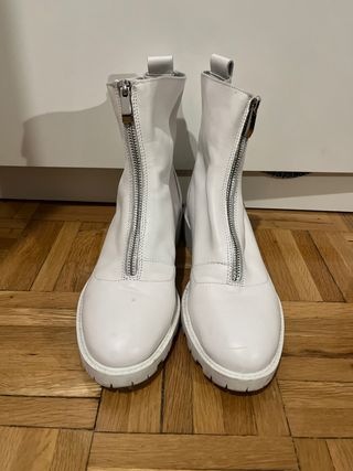 Globetrotter Ivory - Botas blancas de piel