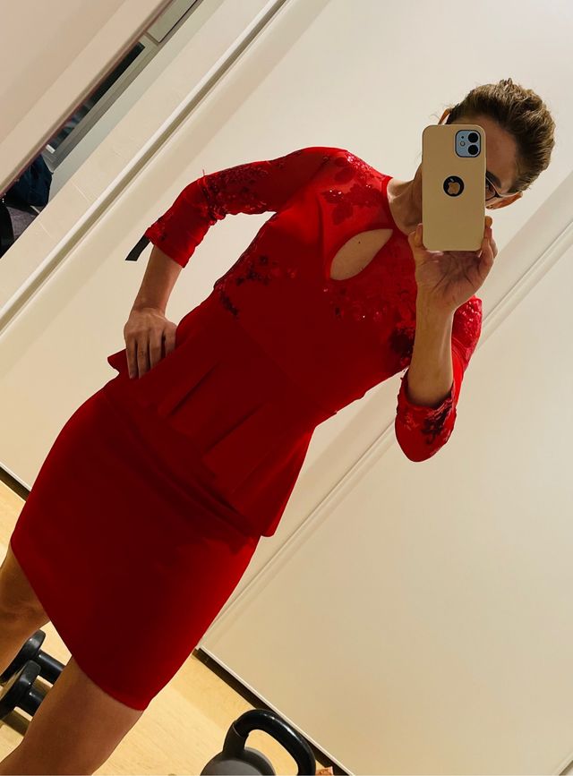 Vestido de fiesta con etiqueta para Navidad