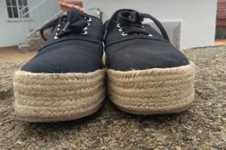 Zapatillas plataforma esparto de segunda mano por 7,5 EUR en Ourense en  WALLAPOP