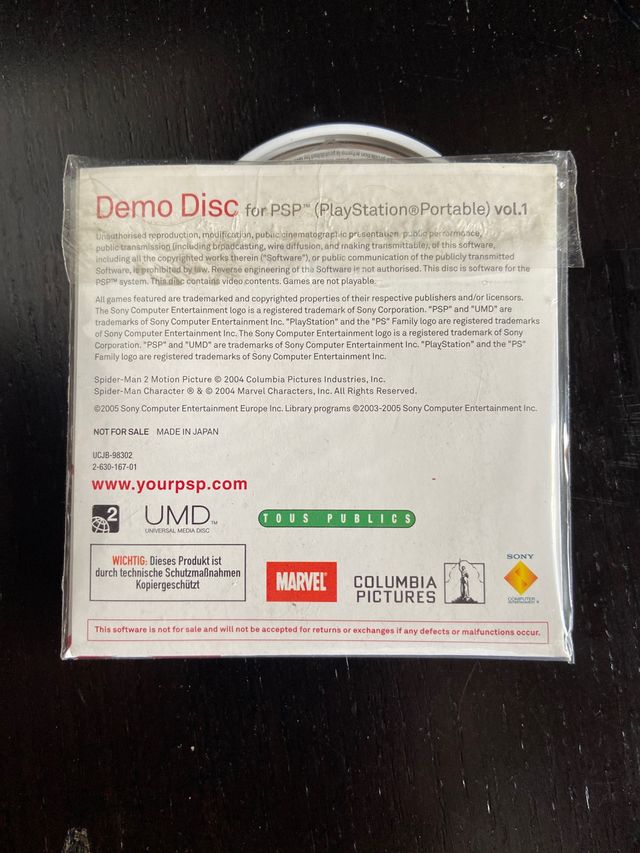 Demo Disc para "PSP"