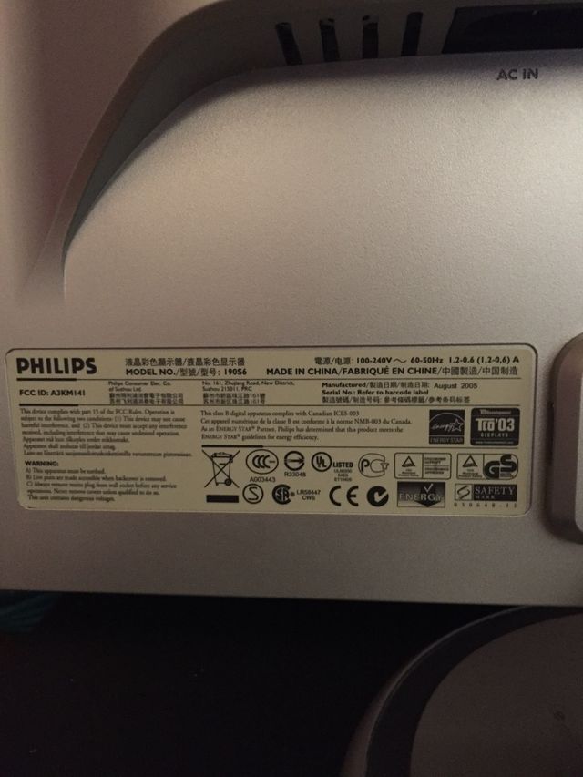 Monitor PHILIPS 19 pulgadas