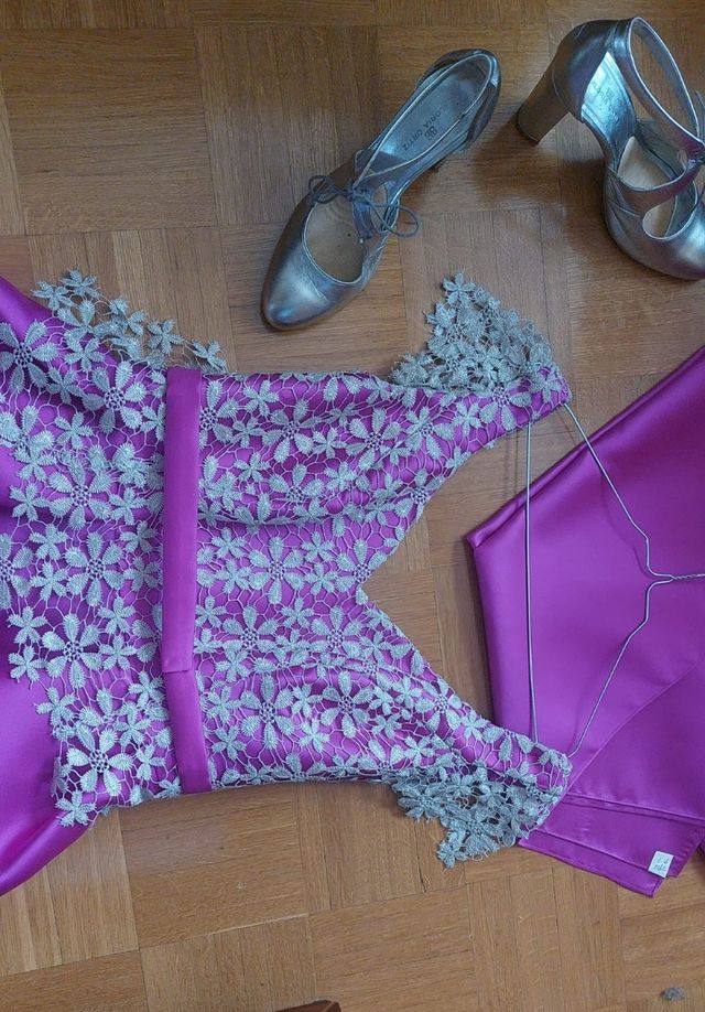 Vestido cóctel Carmen Molero + zapato Gloria Ortiz