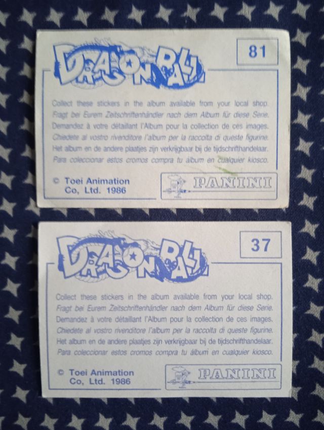 Cromos Dragón Ball primera edición
