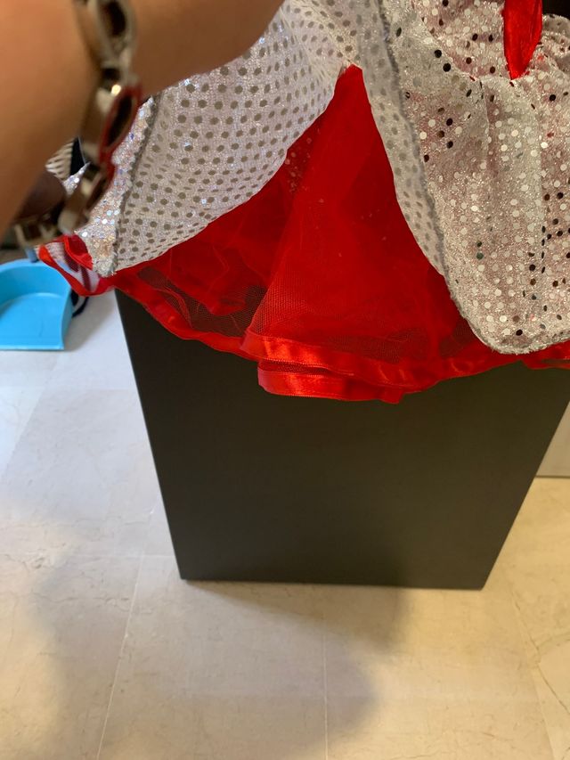 Maillot rojo y plateado